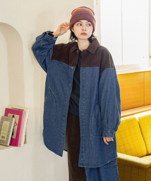 niko and…（ニコアンド） ワンピース リメイク風コンビシャツ