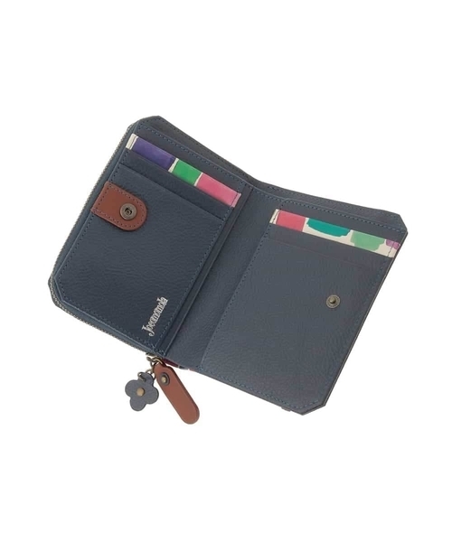 Jocomomola（ホコモモラ） 財布 配色アートデザイン二つ折り財布