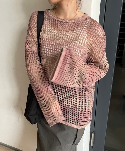 「nemne store」 長袖ニット SMALL ネイビー レディース_画像7