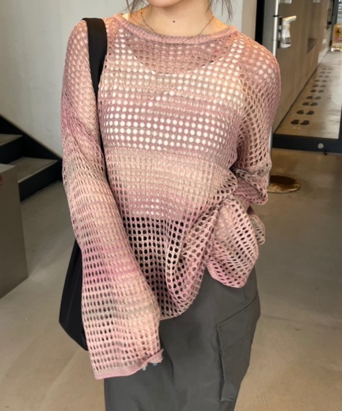 「nemne store」 長袖ニット SMALL ネイビー レディース_画像9