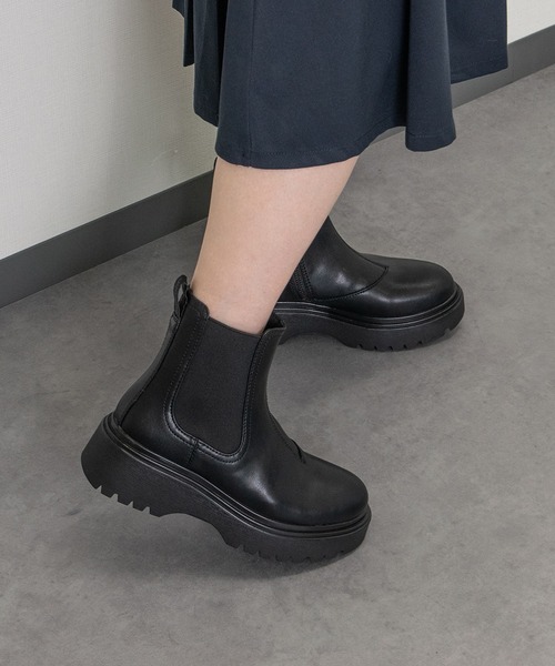 Bussola（ブソラ） ブーツ 「bussola」撥水ボリュームソールサイドゴア