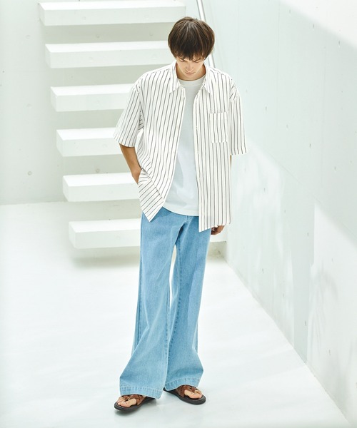 「EMMA CLOTHES」 半袖シャツ L グリーン メンズ_画像2