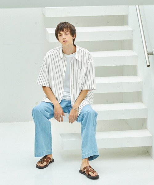 「EMMA CLOTHES」 半袖シャツ L グリーン メンズ_画像4