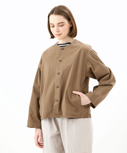 ORCIVAL（オーシバル） ブラウス シャツ | コットンツイル ノーカラー