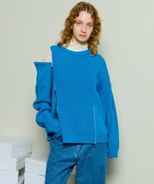 MAISON SPECIAL（メゾンスペシャル） ニット セーター Long Zipper