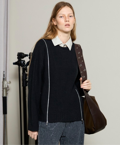 MAISON SPECIAL（メゾンスペシャル） ニット セーター Long Zipper