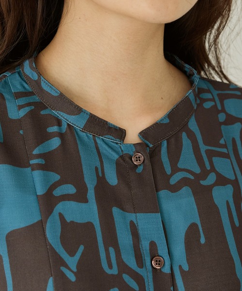 「LAVEANGE」 半袖ワンピース 5L チャコールグレー レディース_画像5