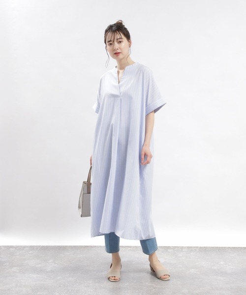 「GLOBAL WORK Smile Seed Store」 半袖ワンピース LARGE ブルー系その他2 レディース_画像7