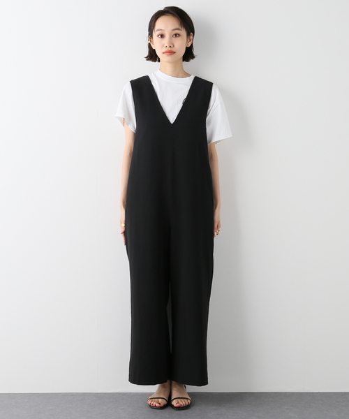 FRAMeWORK（フレームワーク） オーバーオール - ブラック レディース