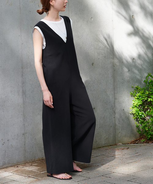 FRAMeWORK（フレームワーク） オーバーオール - ブラック レディース