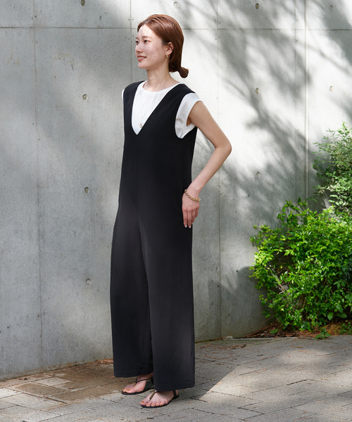 FRAMeWORK（フレームワーク） オーバーオール - ブラック レディース