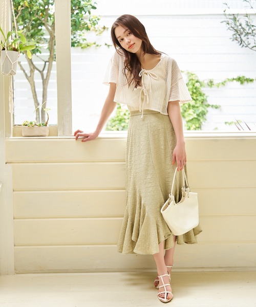 「mysty woman」 半袖ニット FREE ピンク レディース_画像2