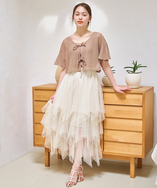 「mysty woman」 半袖ニット FREE ピンク レディース_画像4