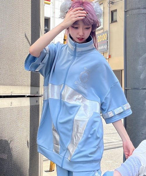 DARRDY（ダーディー） ジャージブルゾン ONESIZE サックスブルー