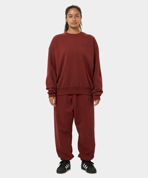 HUF / スウェット/L/コットン/RED HUF（ハフ） スウェットカットソー SMALL レッド系その他 メンズ
