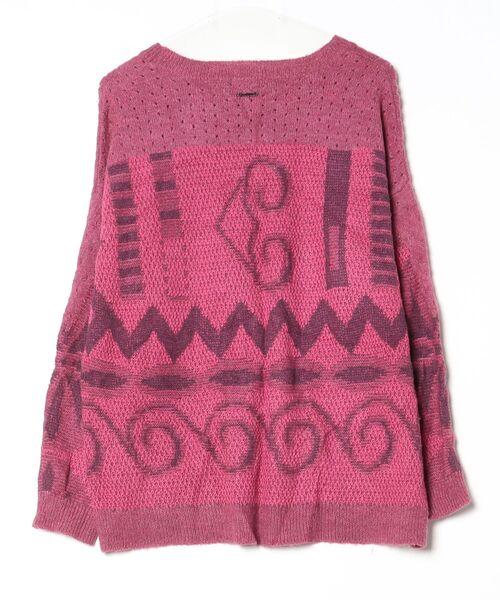 「Desigual」 長袖ニット L ピンク レディース_画像2