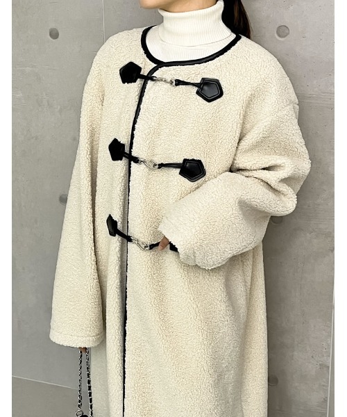 「Re:EDIT」 ダッフルコート LARGE アイボリー レディース_画像2