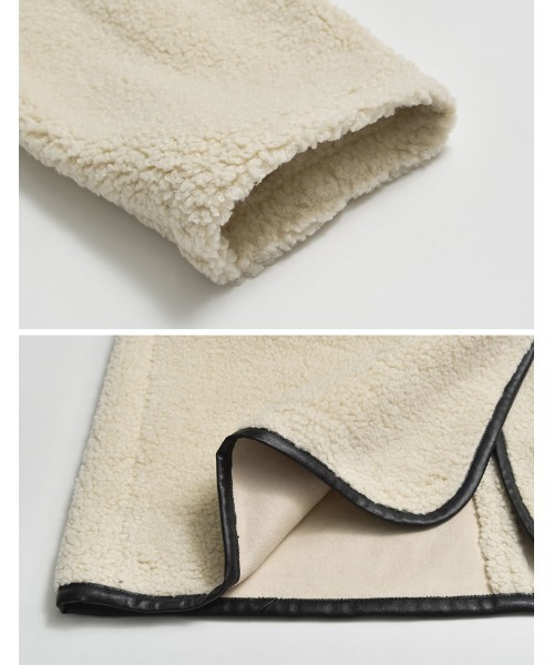 「Re:EDIT」 ダッフルコート LARGE アイボリー レディース_画像6