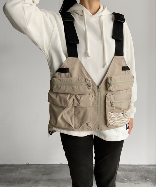 「MOUNTAIN SMITH」 ベスト S ベージュ メンズ_画像4