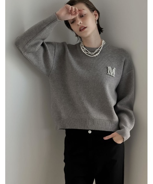 「MEISM」 長袖ニット LARGE グレー レディースの画像8