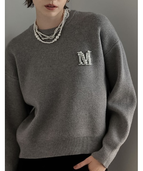 「MEISM」 長袖ニット LARGE グレー レディースの画像9