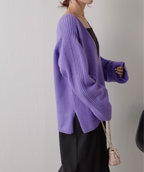 「COLLAGE GALLARDAGALANTE」 長袖ニット FREE ブラック レディース_画像2