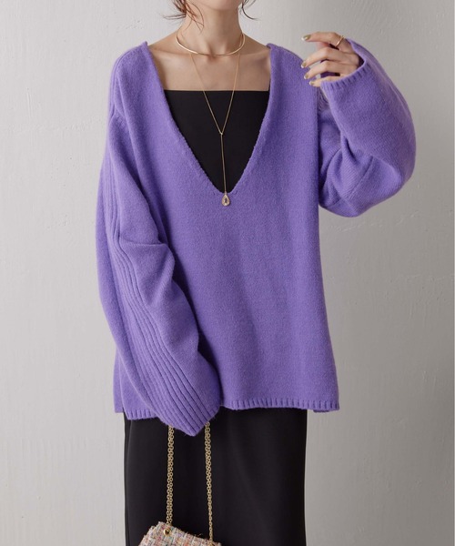 「COLLAGE GALLARDAGALANTE」 長袖ニット FREE ブラック レディース_画像7