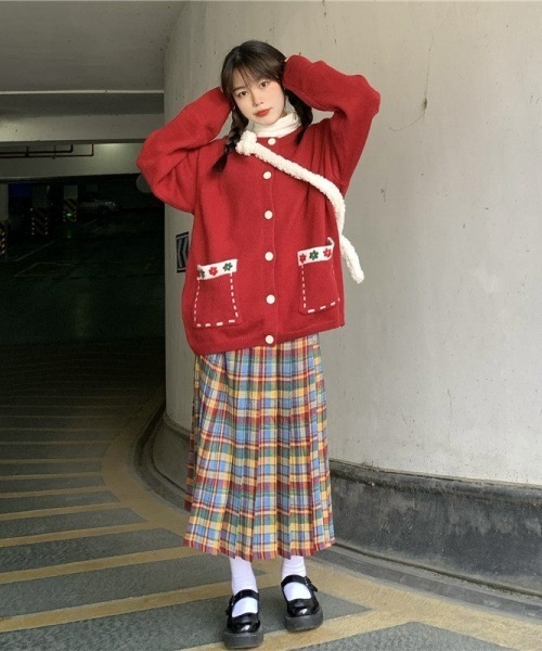 gossip!ロサンゼルス スカート Y2Kガーリーレトロチェックプリーツ