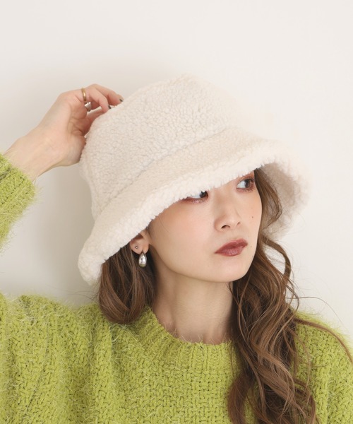 FUNALIVE（ファンアライブ） 帽子 ハット モコモコ ボアバケットハット