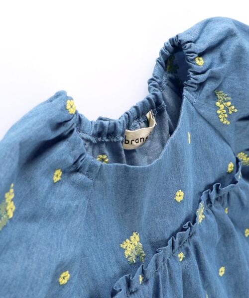 「branshes」 「KIDS」半袖ブラウス 140 ブルー キッズ_画像6