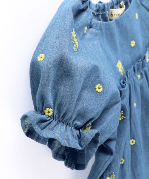 「branshes」 「KIDS」半袖ブラウス 140 ブルー キッズ_画像7