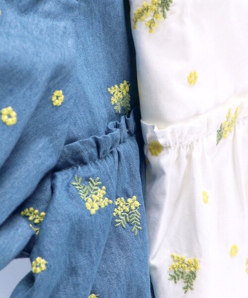 「branshes」 「KIDS」半袖ブラウス 140 ブルー キッズ_画像8
