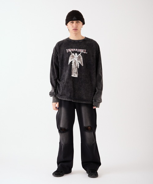 「Theater code」 長袖Tシャツ 3 ブラック メンズ_画像8