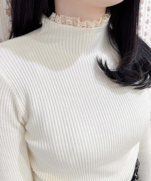 「ROJITA」 長袖ニット FREE ホワイト レディース_画像9