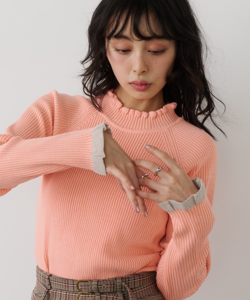 「Unitage」 長袖ニット FREE ネイビー レディース_画像7