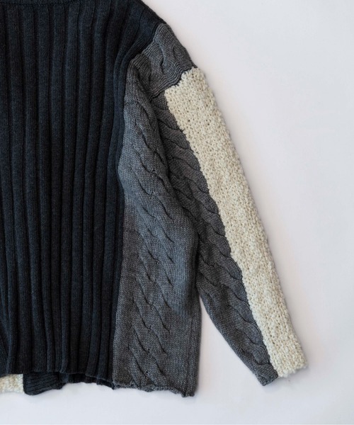 「MAISON SPECIAL」 ニットカーディガン FREE ブラック レディース_画像6