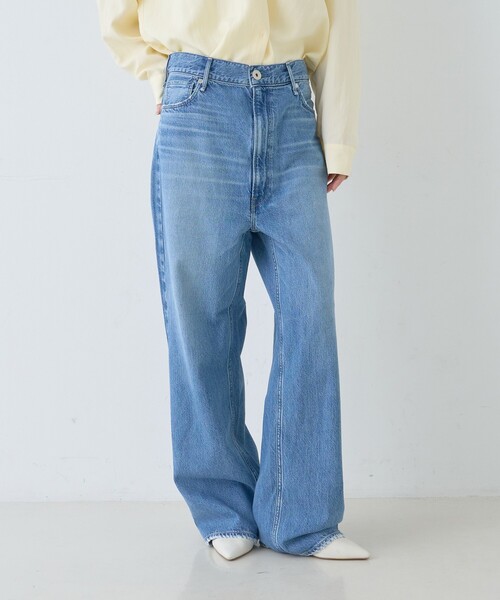 ジーンズ デニム デニムパンツ 「upper hights/アッパーハイツ」THE OLIVIA ワイドストレートデニム FETHER JEANS_4