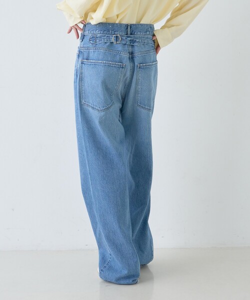 ジーンズ デニム デニムパンツ 「upper hights/アッパーハイツ」THE OLIVIA ワイドストレートデニム FETHER JEANS_6