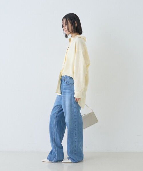 ジーンズ デニム デニムパンツ 「upper hights/アッパーハイツ」THE OLIVIA ワイドストレートデニム FETHER JEANS_13