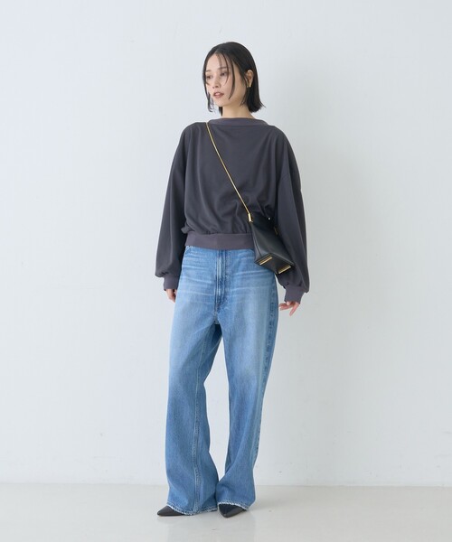 ジーンズ デニム デニムパンツ 「upper hights/アッパーハイツ」THE OLIVIA ワイドストレートデニム FETHER JEANS_14