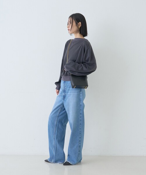 ジーンズ デニム デニムパンツ 「upper hights/アッパーハイツ」THE OLIVIA ワイドストレートデニム FETHER JEANS_15