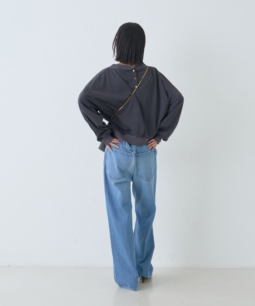 ジーンズ デニム デニムパンツ 「upper hights/アッパーハイツ」THE OLIVIA ワイドストレートデニム FETHER JEANS_16