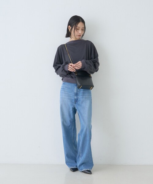 ジーンズ デニム デニムパンツ 「upper hights/アッパーハイツ」THE OLIVIA ワイドストレートデニム FETHER JEANS_18