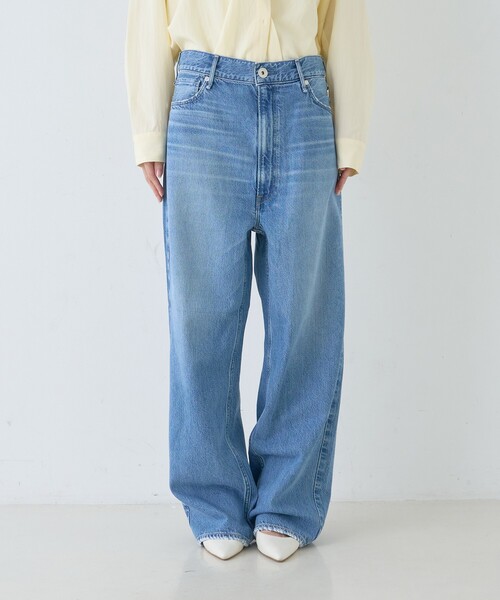 アッパーハイツ　デニム　レディース　28　ワイドパンツ　ストレート　大きいサイズ upperhights（アッパーハイツ） ワイドパンツ ジーンズ デニム デニム