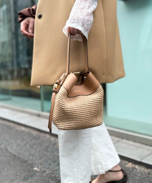 LORISTELLA allureville 雑材コンビバッグ　レザー LORISTELLA（ロリステッラ） ショルダーバッグ バッグ 「LORISTELLA