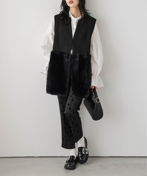 「SUGAR BISKET」 「La-gemme」ベスト フリー グレー レディース_画像2