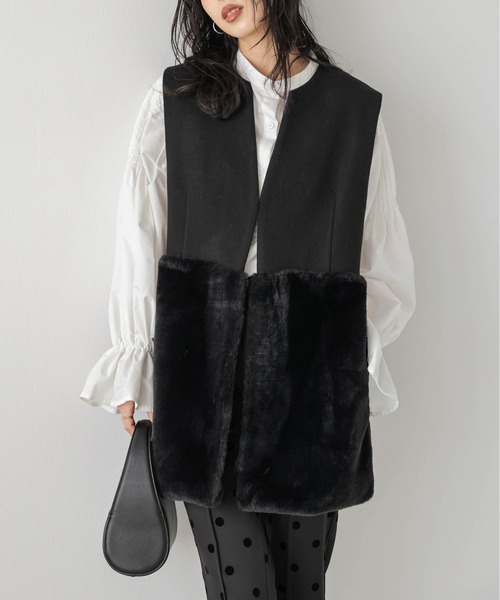 「SUGAR BISKET」 「La-gemme」ベスト フリー グレー レディース_画像3