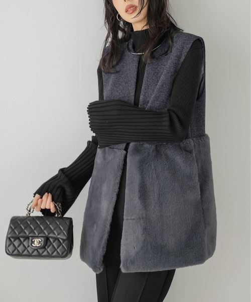 「SUGAR BISKET」 「La-gemme」ベスト フリー グレー レディース_画像8