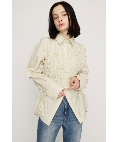 SLY（スライ） ブラウス シャツ BUSTIER LAYERED GATHER SH ビスチェ