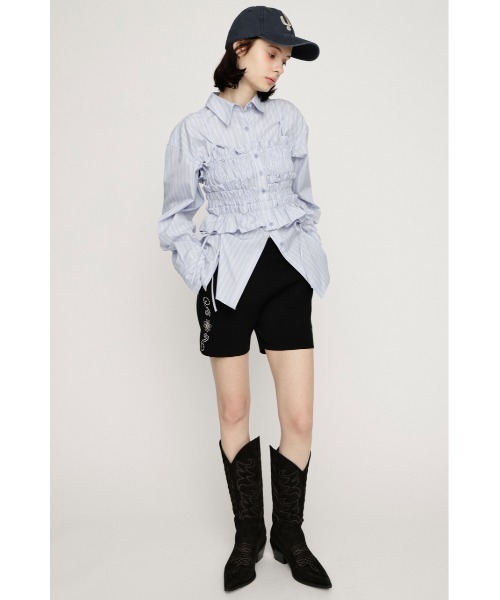 SLY（スライ） ブラウス シャツ BUSTIER LAYERED GATHER SH ビスチェ